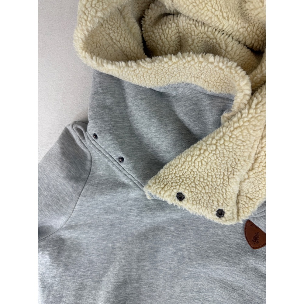 Wanakome Hestia Hoodie Womens XXL Gray Sherpa Lined Cowl Neck Pullover - Picture 9 of 10